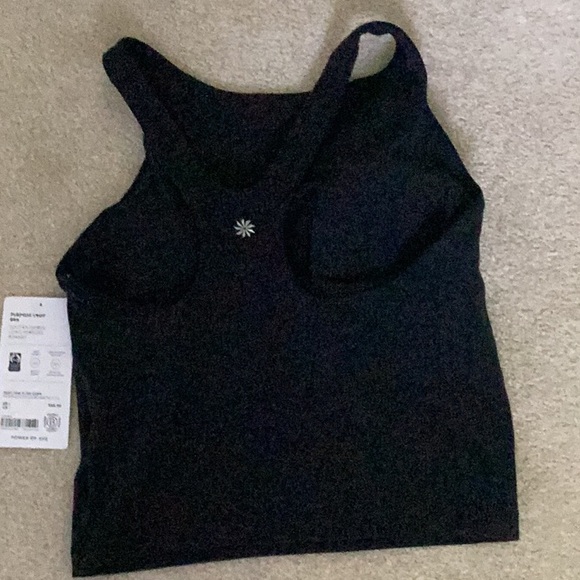 Athleta Black Asymmetrical Fitted Tank Top - Picture 3 of 3